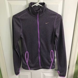 Purple Nike zip up jacket size XS with thumb loops